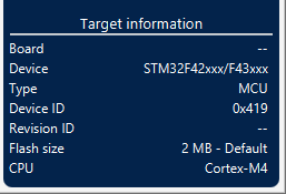 STM32CubeProgrammer chip info